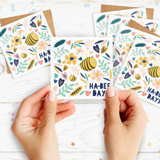 Mini Pack of Happiness - Ha Bee Days. Lockdown Cards. Pack of Cards. Happy Birthday Cards.