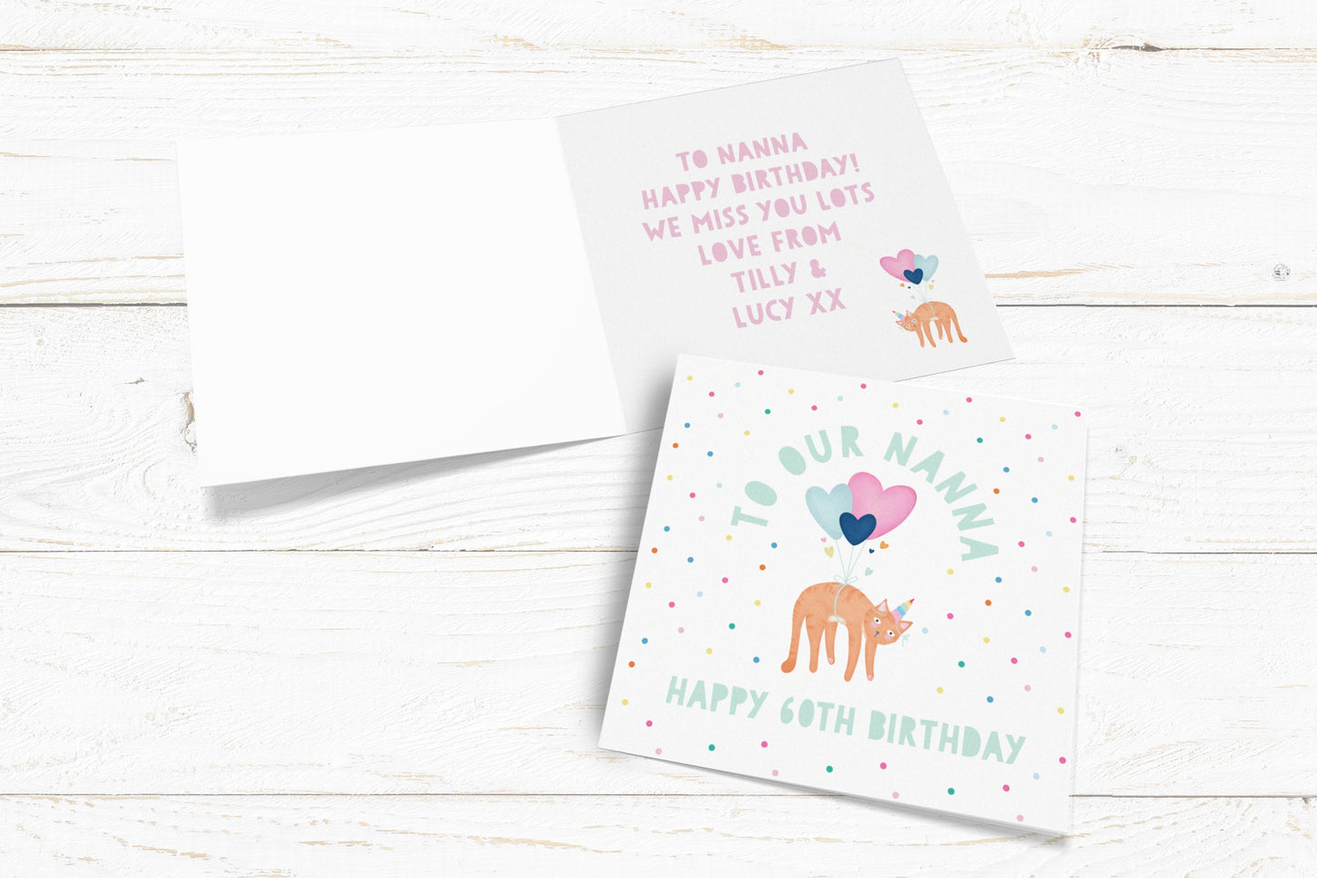 Personalised Kittycorn Card. Cat Birthday Card. Happy Birthday Card. Personalise with any occasion card. Send Direct Option.