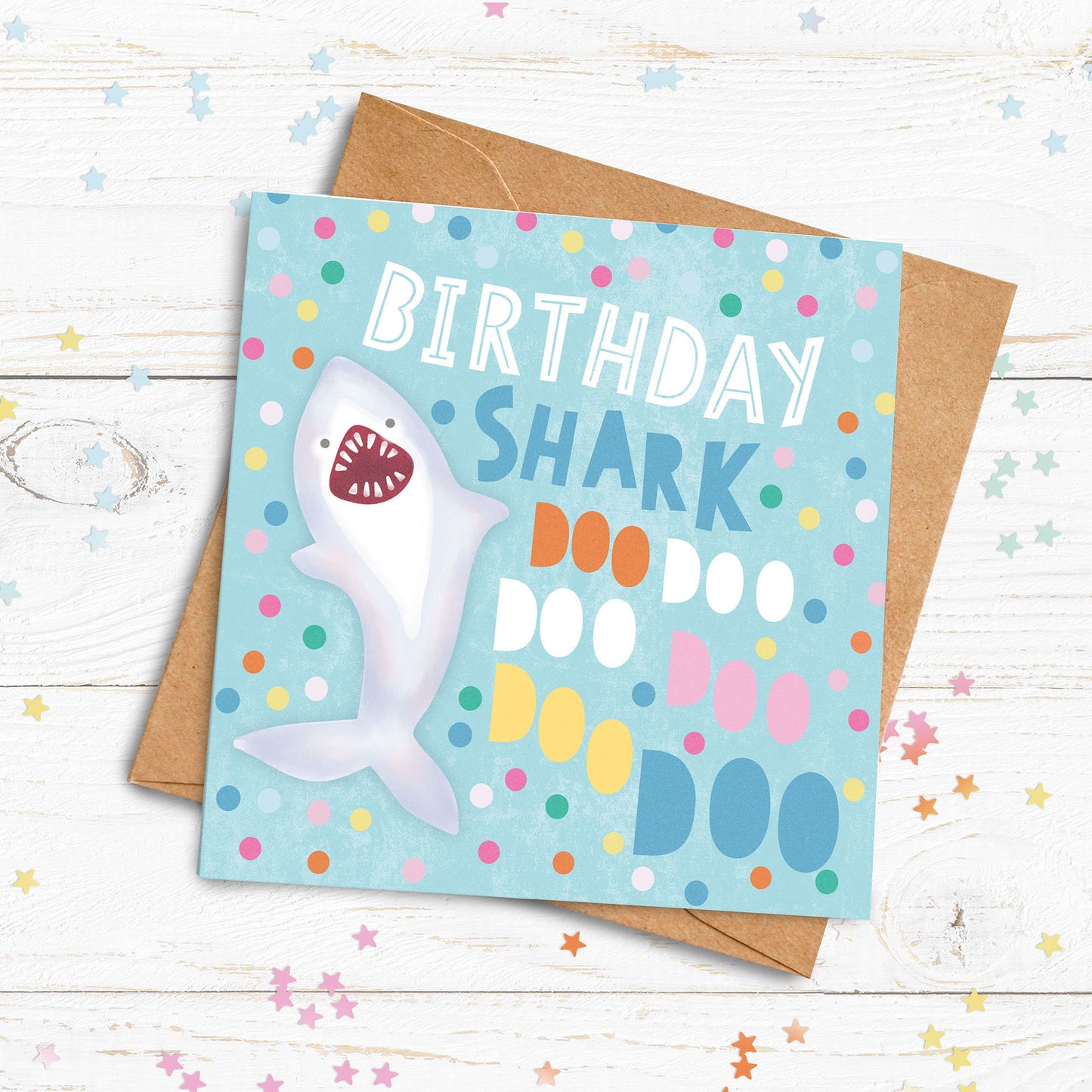 Personalised Shark Doo Doo Birthday Card. Personalise with name and age. Baby Shark Card. Boys Birthday Card. Send Direct Option.