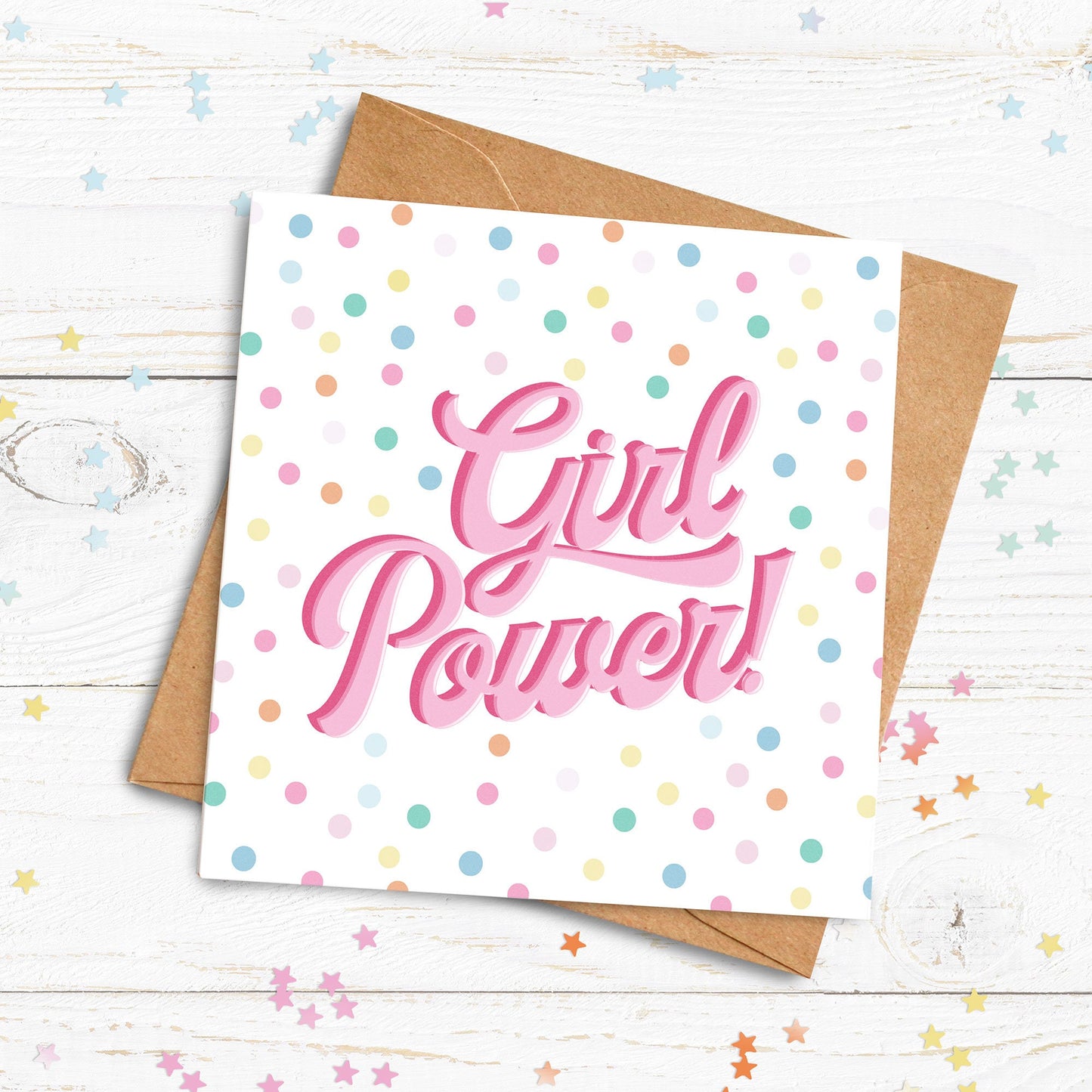 Girl Power Card. Well Done Card. Passed Exams Card. Congratulations. New Job. Send Direct Option.