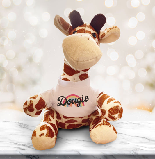 Personalised Giraffe Soft Toy. Cute Giraffe Gift. Giraffe Soft Toy. Birthday Gift. Soft Toy. Personalised Teddy.Personalised Christmas Gift.