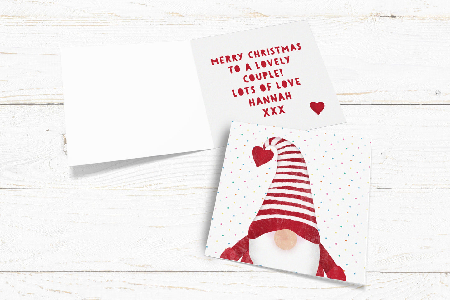 Cute Santa Gonk Christmas Card. Father Christmas Card. Happy Holidays. Cute Santa. Cute Christmas Card. Send Direct Option.