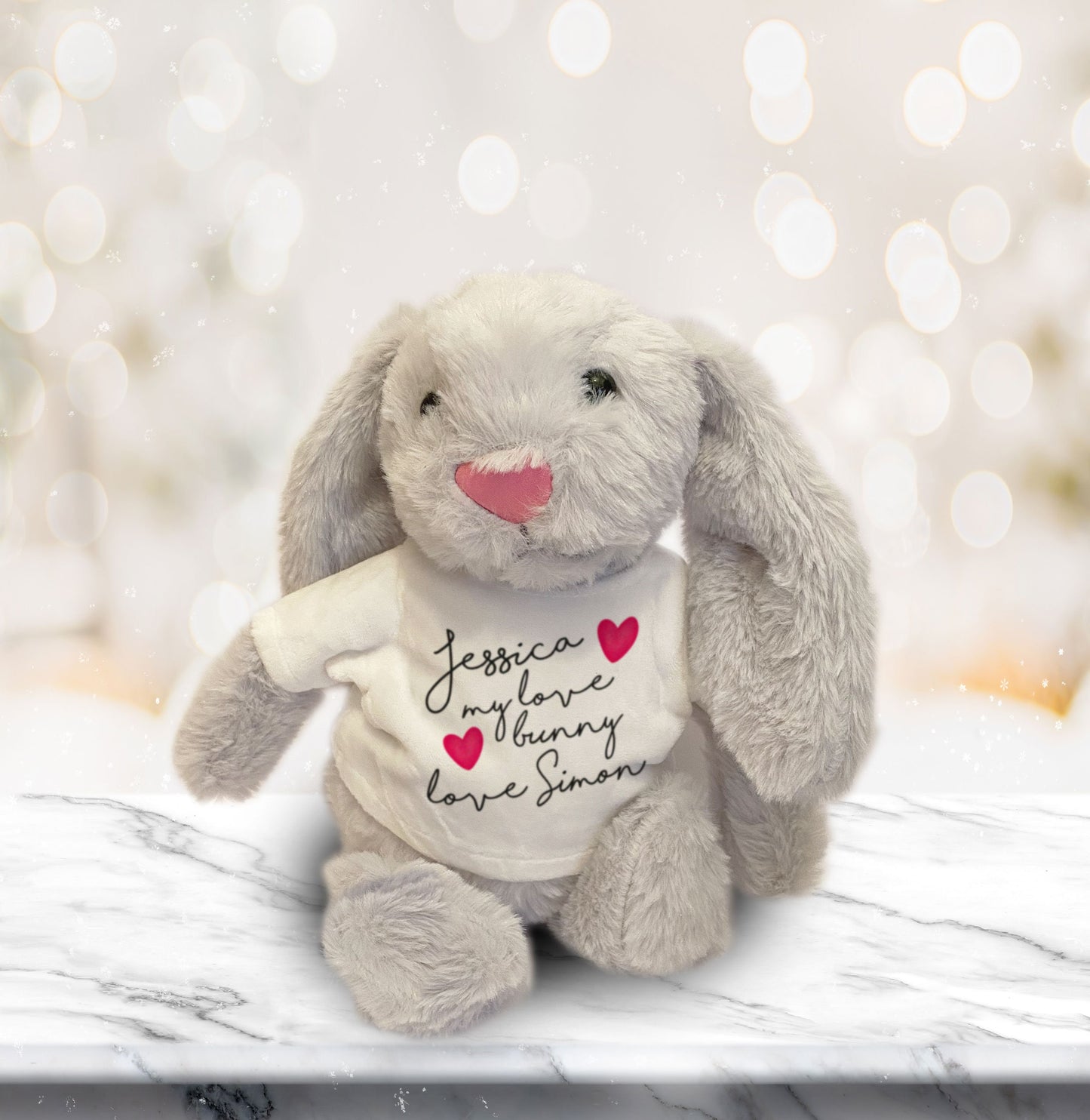 Little Love Bunny Personalised Soft Toy. Cute bunny Gift. Valentine's Gift. Birthday Gift.Personalised bunny.