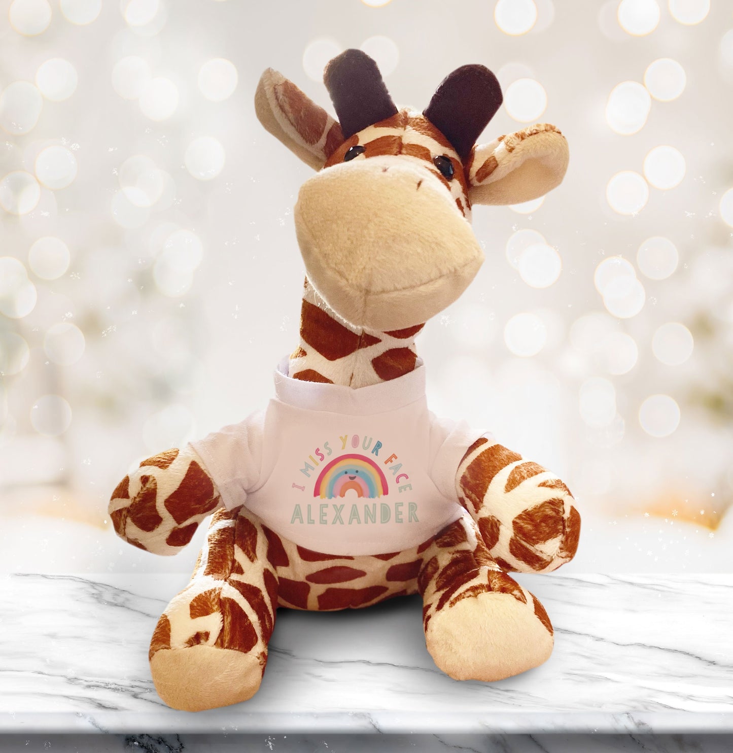 I miss your face Giraffe Soft Toy. Cute Giraffe Gift. Birthday Gift. Soft Toy. Personalised Teddy.Personalised Christmas Gift.
