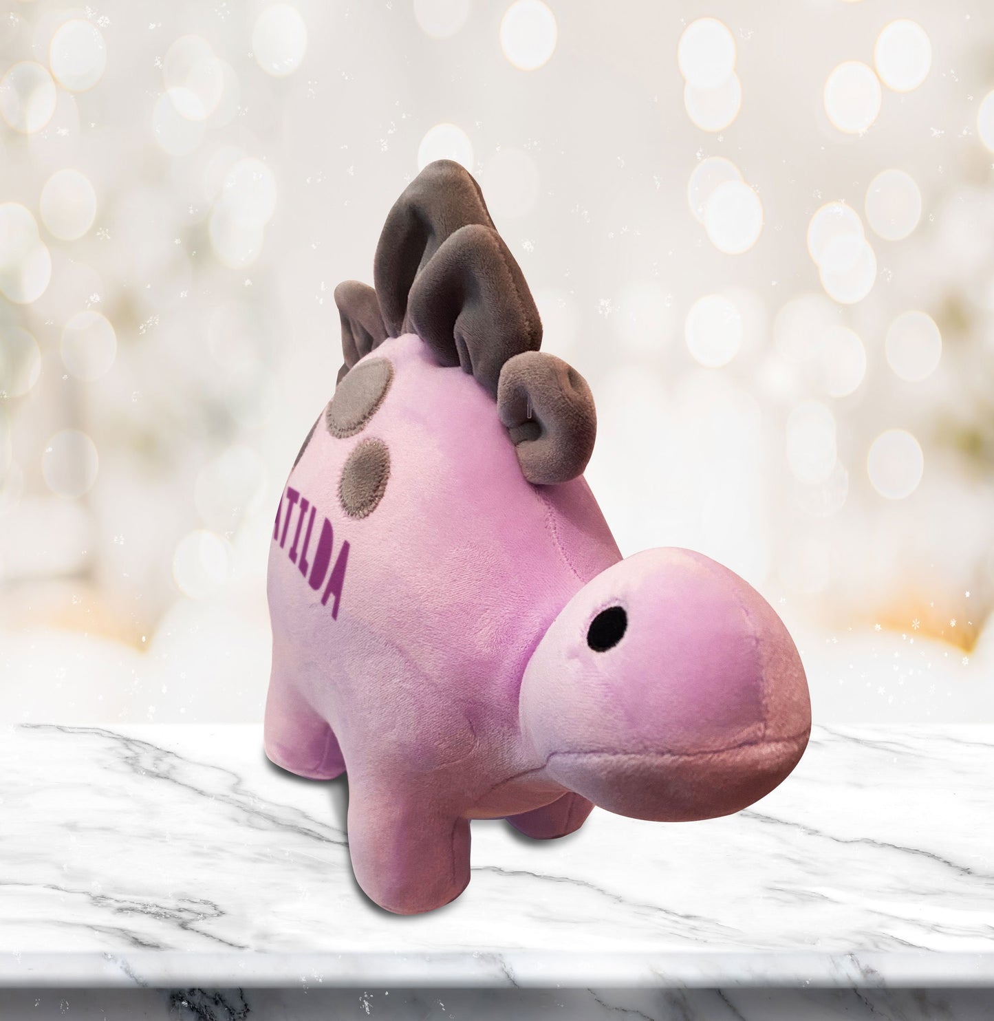Personalised Stegosaurus Soft Toy. Dinosaur Soft Toy. Birthday Gift. Soft Toy.Personalised New Baby Gift. Cute Dino Gift