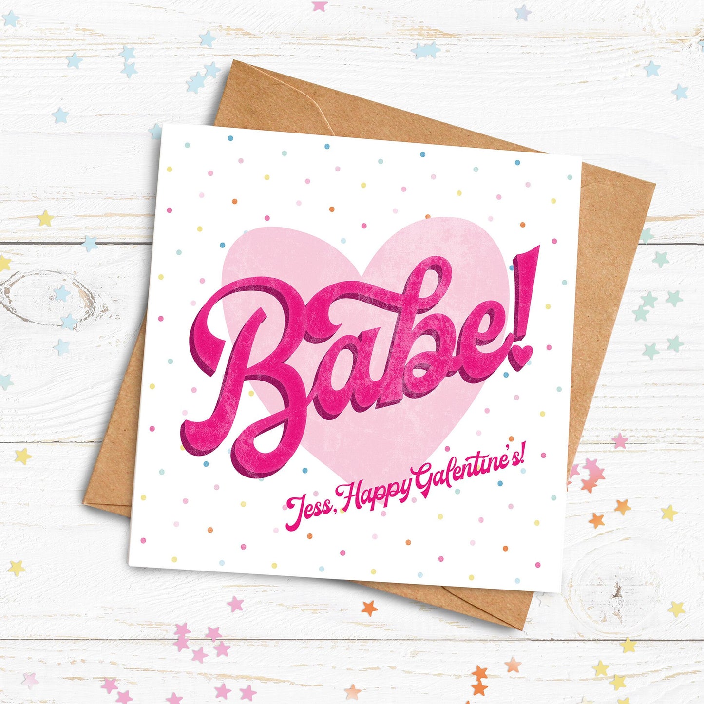 Babe Personalised Card. Personalised Galentine's Card. Cute Babe Card. Cute Lockdown Card. Personalised Valentine.Send Direct Option.