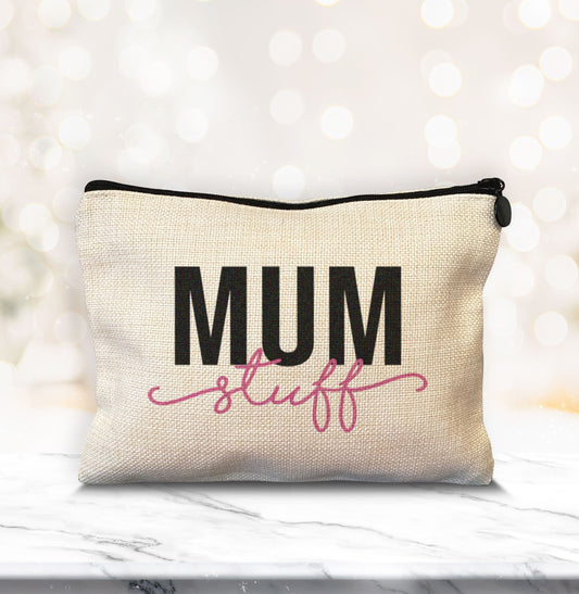 Mum Stuff Make Up Bag. Cute Make Up Bag. Mother's Day Gift. New Mummy Gift.