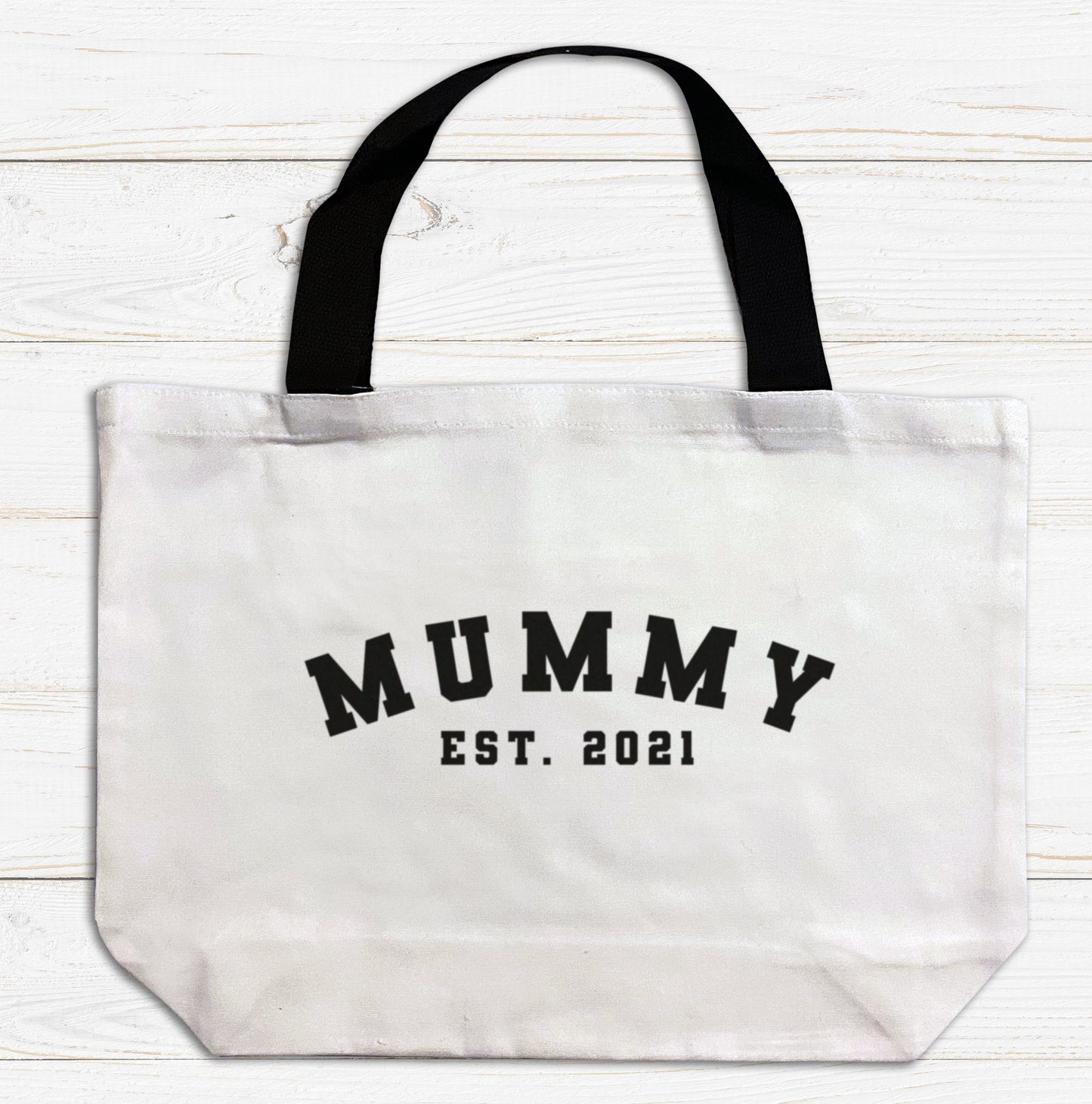 Mummy Est. Large Tote Bag. Large Shopping bag. Birthday Gift. Mother's Day Gift Unique Gift Idea. Cute Tote Bag. Gifts for her.