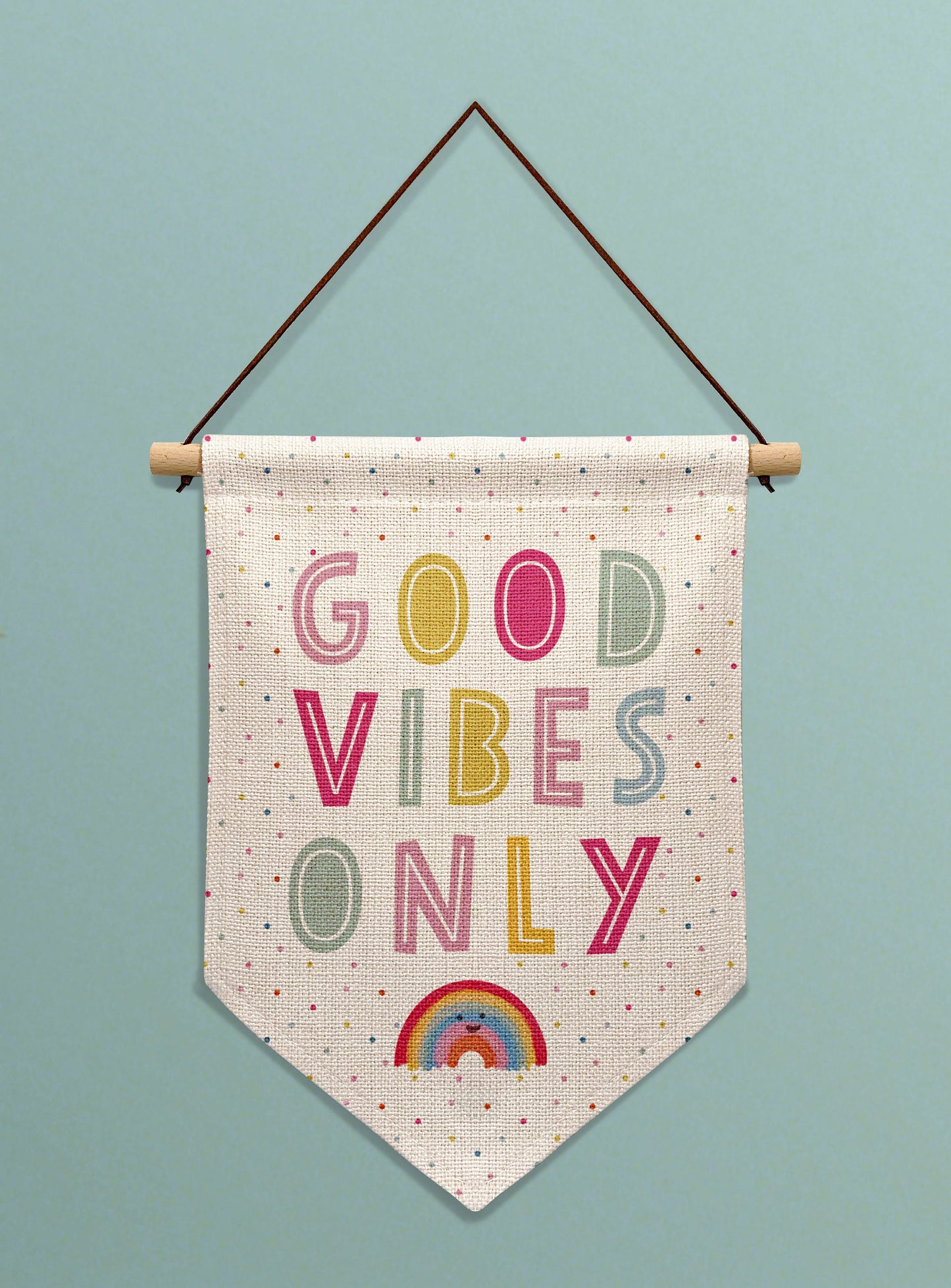 Good Vibes Only Personalised Linen Banner. Personalised Room Banner. Personalised bedroom art. Personalised wall banner. Personalised gift