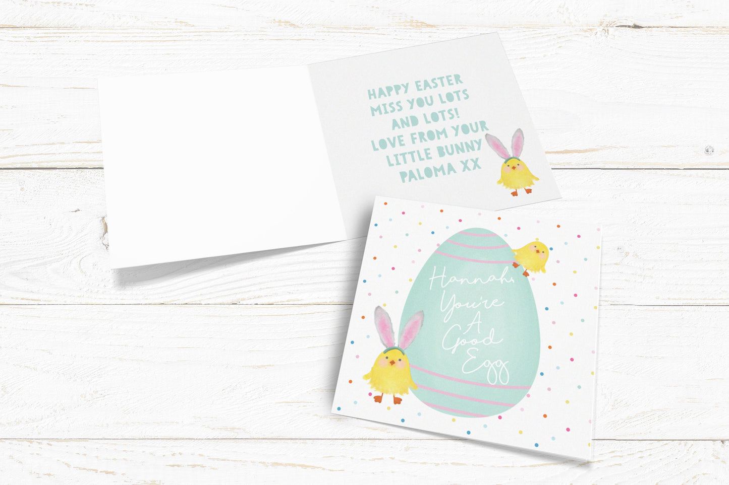 You're A Good Egg Personalised Card. Happy Easter Card. Personalised Easter Egg Card. Cute Chick Card. Send Direct Option.