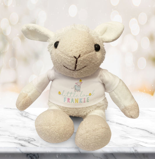 Little Lamb Personalised Lamb Soft Toy. Cute Lamb Gift. Personalised Easter Gift.Personalised Lamb. Cute Easter Gift. Baby easter gift.