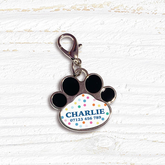 Personalised Dog Tag - Paw Print Shape. Gifts for dogs. Dog Bandana. Personalised pet gift.