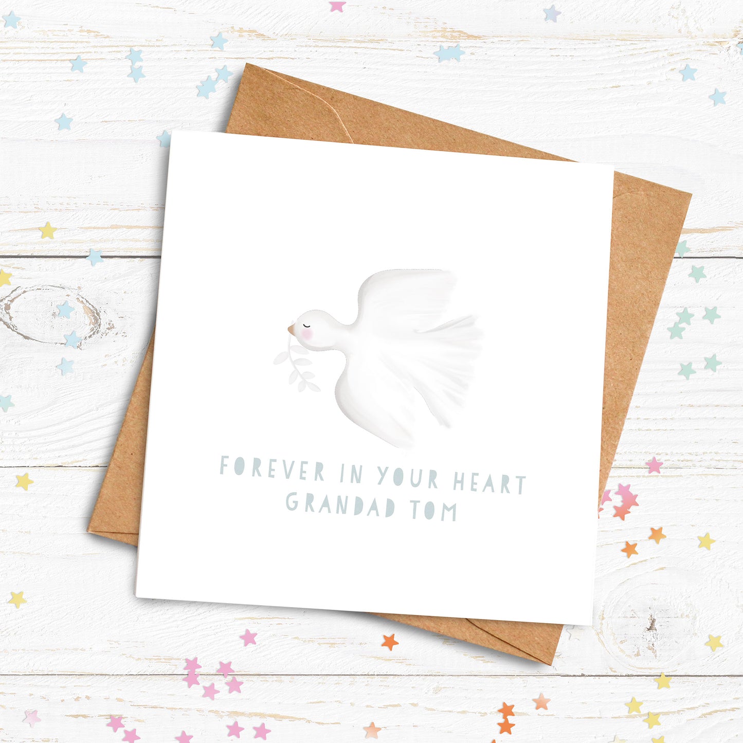 Dove With Sympathy Card. In loving memory card. Condolence Card. Thinking of you. Send Direct Option.